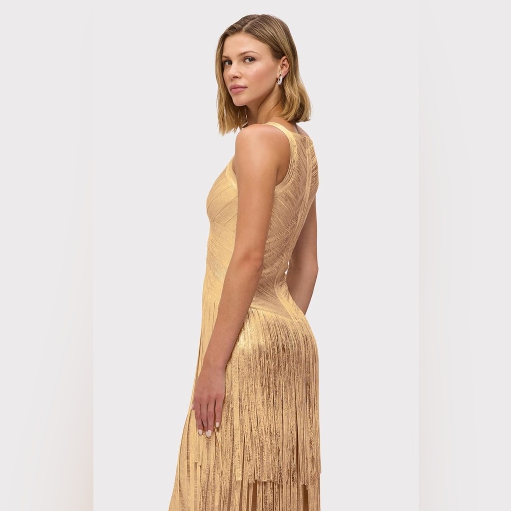 Herve Leger, The Metallic Mischa Dress